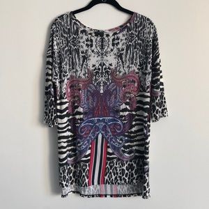 Three quarters sleeve blouse